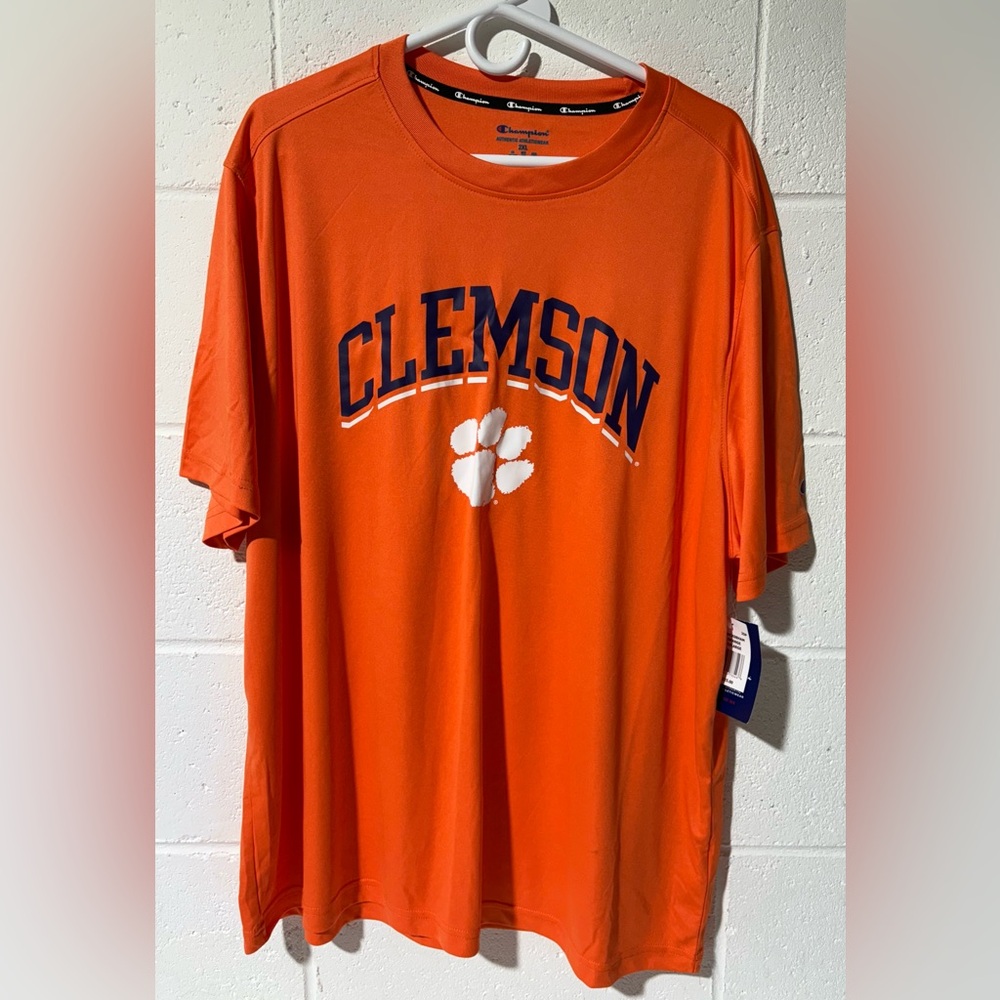 Champion Clemson University Tigers Short Sleeve Wicking T-Shirt NWT B2